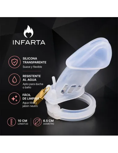 Chastity guardian senior silicone long transparent | Infarta toys | Castidad