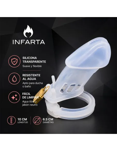 Chastity guardian senior silicone long transparent | Infarta toys | Castidad