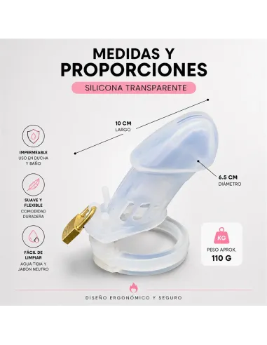 Chastity guardian senior silicone long transparent | Infarta toys | Castidad