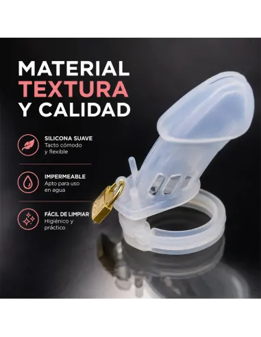 Chastity guardian senior silicone long transparent | Infarta toys | Castidad