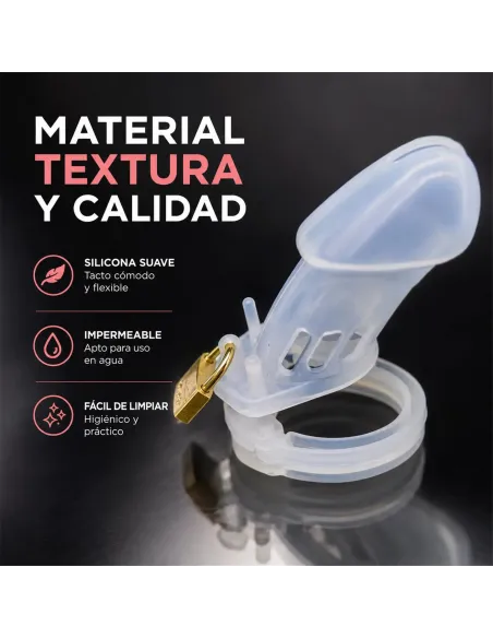 Chastity guardian senior silicone long transparent | Infarta toys | Castidad