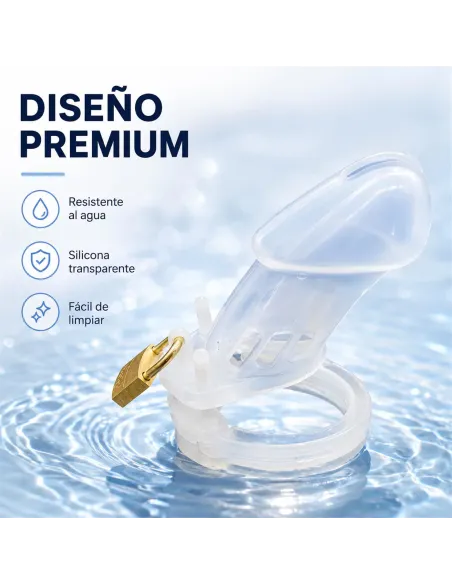 Chastity guardian senior silicone long transparent | Infarta toys | Castidad
