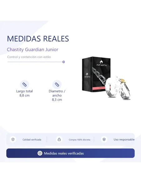 Chastity guardian junior plastic short transparent | Infarta toys | Castidad