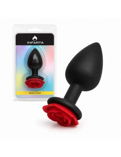 Anal plug flower silicone small red | Infarta toys | Plugs