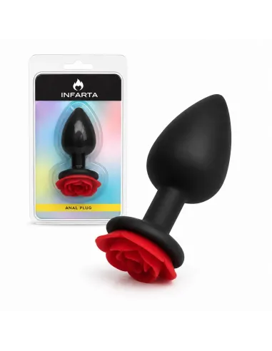 Anal plug flower silicone small red | Infarta toys | Plugs