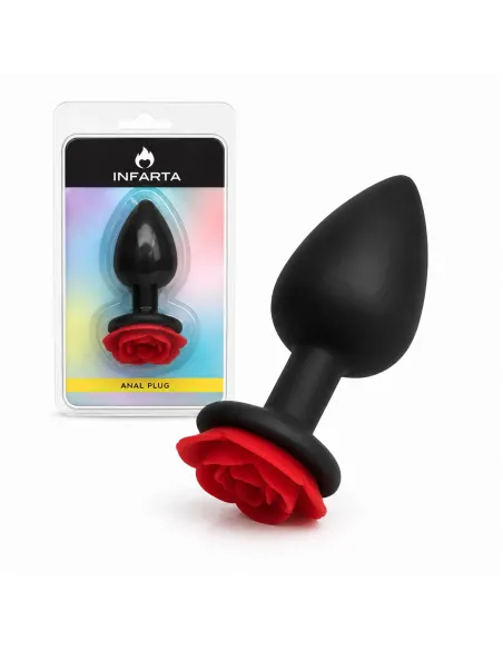Anal plug flower silicone small red | Infarta toys | Plugs