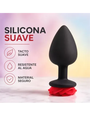 Anal plug flower silicone small red | Infarta toys | Plugs
