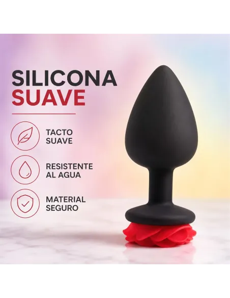 Anal plug flower silicone small red | Infarta toys | Plugs