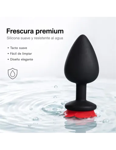 Anal plug flower silicone small red | Infarta toys | Plugs
