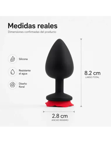 Anal plug flower silicone small red | Infarta toys | Plugs