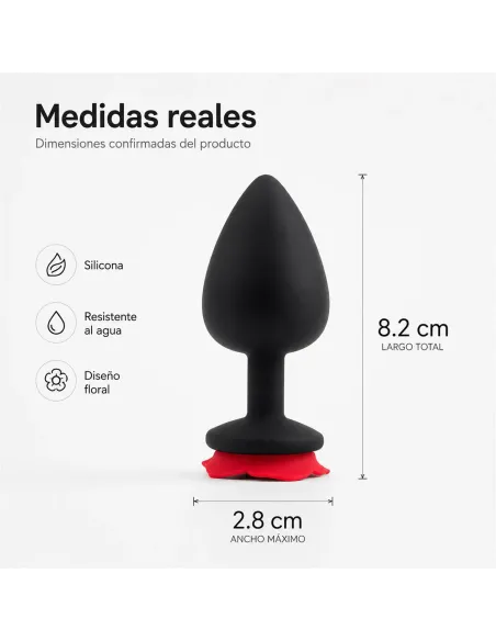 Anal plug flower silicone small red | Infarta toys | Plugs