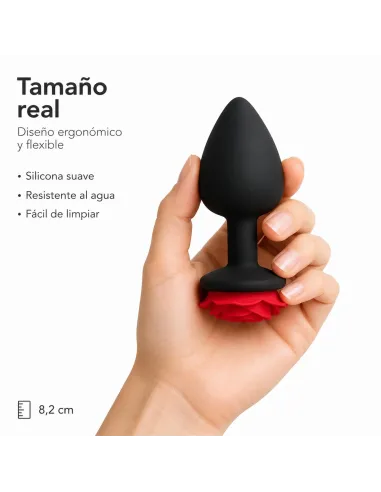 Anal plug flower silicone small red | Infarta toys | Plugs