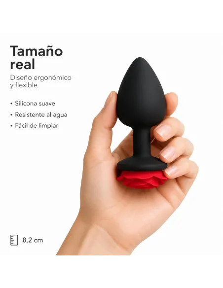 Anal plug flower silicone small red | Infarta toys | Plugs