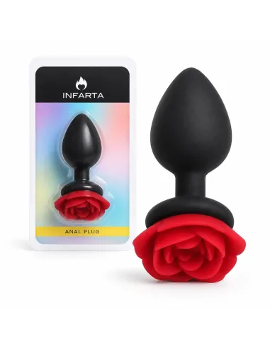 Anal plug flower silicone medium red | Infarta toys | Plugs