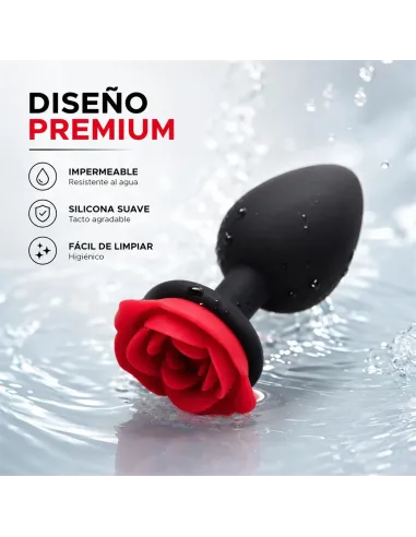 Anal plug flower silicone medium red | Infarta toys | Plugs