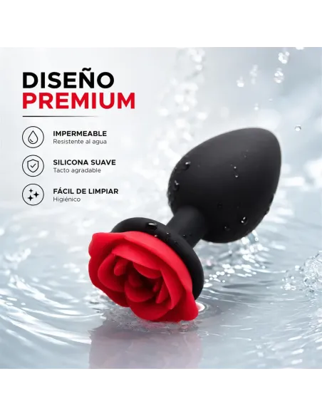 Anal plug flower silicone medium red | Infarta toys | Plugs