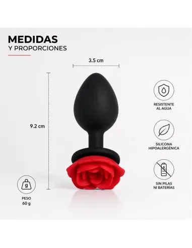 Anal plug flower silicone medium red | Infarta toys | Plugs