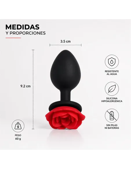 Anal plug flower silicone medium red | Infarta toys | Plugs