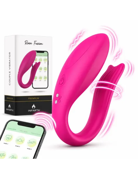 Couple vibrator - app rose fusion | Infarta toys | Estimuladores clítoris