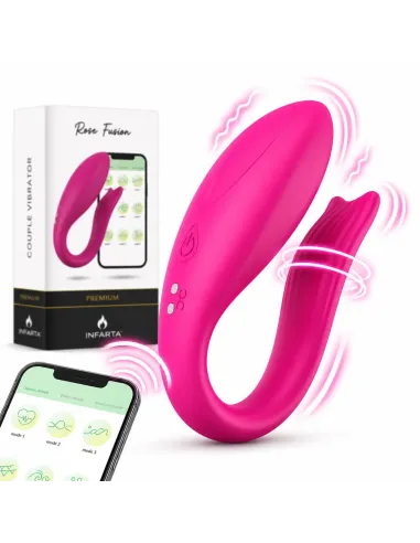 Couple vibrator - app rose fusion | Infarta toys | Estimuladores clítoris