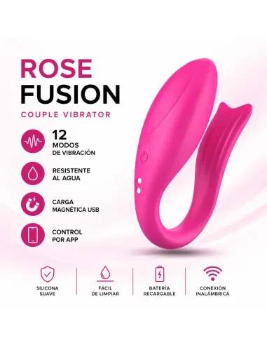 Couple vibrator - app rose fusion | Infarta toys | Estimuladores clítoris
