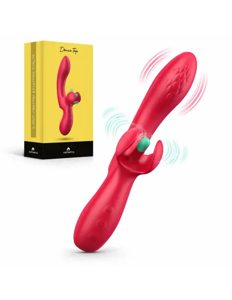 G-spot vibrator with flapping tickler doucetap | Infarta toys | Rabbits