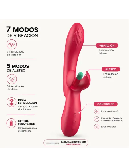 G-spot vibrator with flapping tickler doucetap | Infarta toys | Rabbits