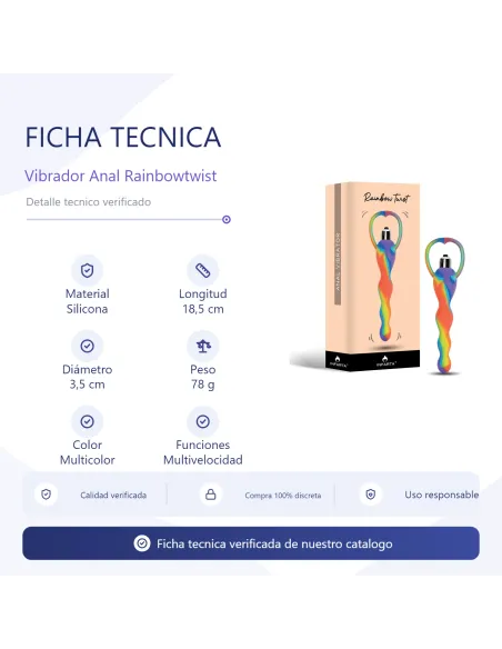Anal rainbowtwist | Infarta toys | Varitas y bolas