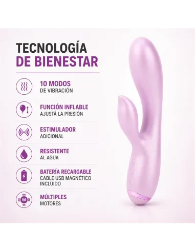 Rabbit vibrator roselix - ¡inflalo y disfrutá lo nuevo! | Infarta toys | Rabbits