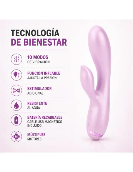 Rabbit vibrator roselix - ¡inflalo y disfrutá lo nuevo! | Infarta toys | Rabbits