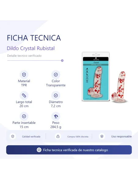 Crystal dildo rubistal | Infarta toys | Realísticos
