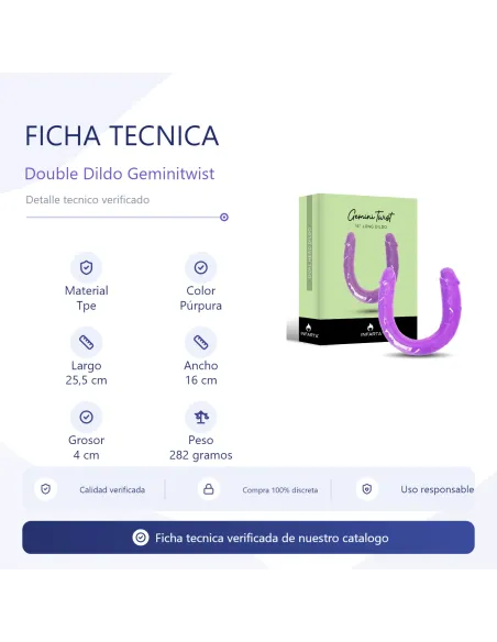 Double dildo geminitwist | Infarta toys | Dildos macizos