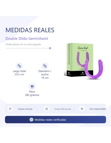 Double dildo geminitwist | Infarta toys | Dildos macizos