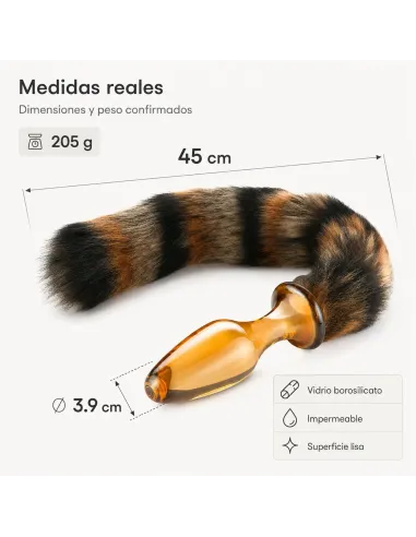 Glass anal tail golden fox | Infarta toys | Plugs