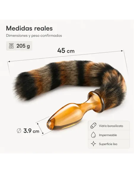 Glass anal tail golden fox | Infarta toys | Plugs