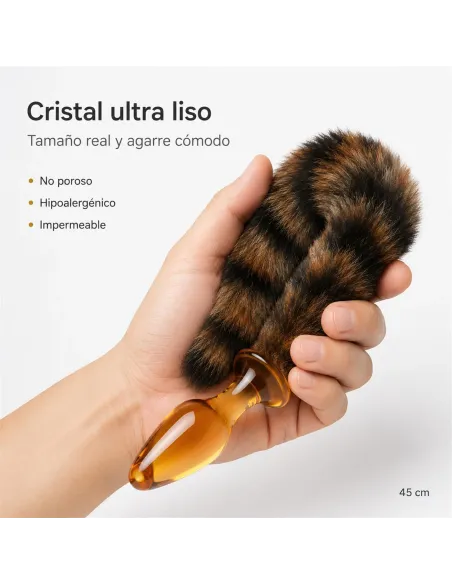 Glass anal tail golden fox | Infarta toys | Plugs