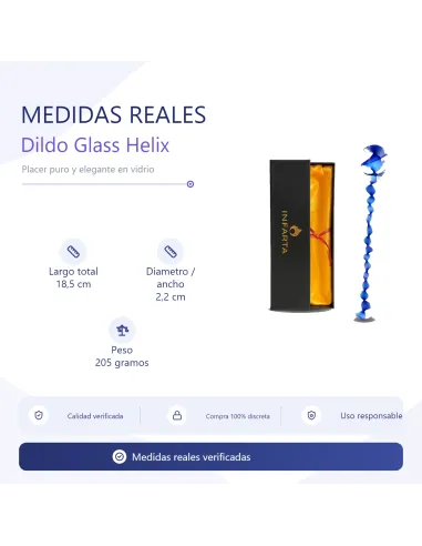 Glass dildo helixblue | Infarta toys | Vidrio