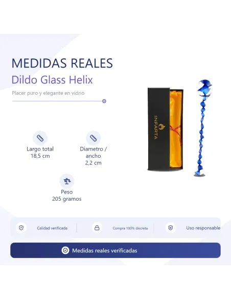 Glass dildo helixblue | Infarta toys | Vidrio