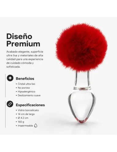 Glass anal plug bunny vellino | Infarta toys | Plugs
