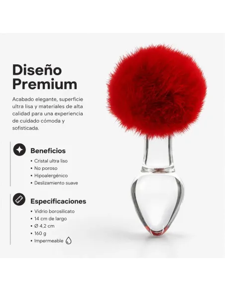 Glass anal plug bunny vellino | Infarta toys | Plugs