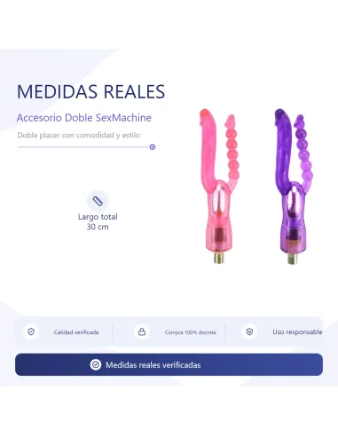 Double dildo accessory for sex machine / drillme compatible | Infarta toys | Sexmachine