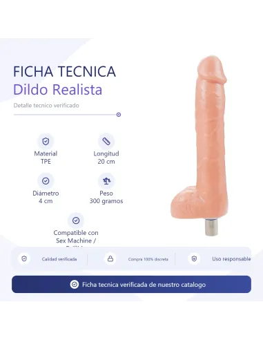 Realistic dildo accessory for sex machine / drillme compatible | Infarta toys | Sexmachine