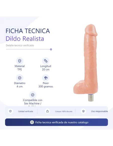 Realistic dildo accessory for sex machine / drillme compatible | Infarta toys | Sexmachine