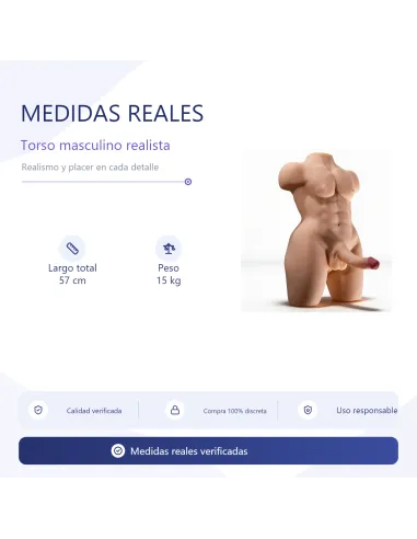 Hérculex – torso realista de gran pene y cola + balita de regalo | Infarta toys | Torsos