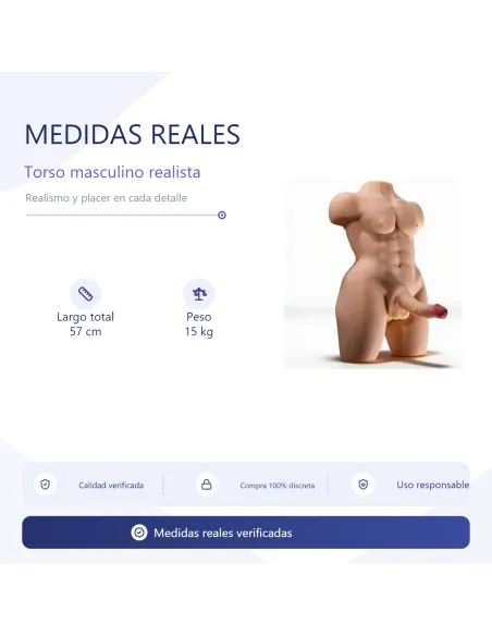 Hérculex – torso realista de gran pene y cola + balita de regalo | Infarta toys | Torsos