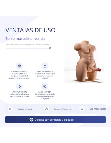 Hérculex – torso realista de gran pene y cola + balita de regalo | Infarta toys | Torsos