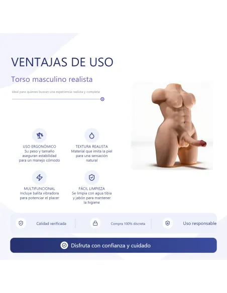 Hérculex – torso realista de gran pene y cola + balita de regalo | Infarta toys | Torsos