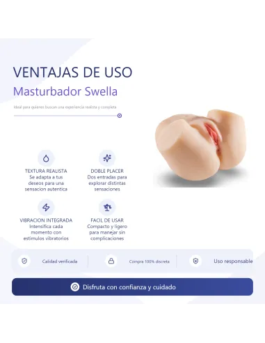 Masturbator swella - pussy & ass sinna with vibrator | Infarta toys | Masturbadores