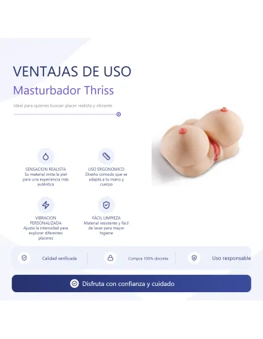 Masturbator thriss – 2-in-1 pleasure masturbator with vibrator | Infarta toys | Masturbadores