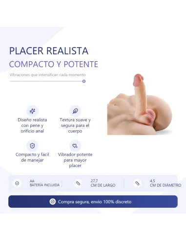 Strador – compact male realistic penis & anal hole with vibrator | Infarta toys | Dildos macizos